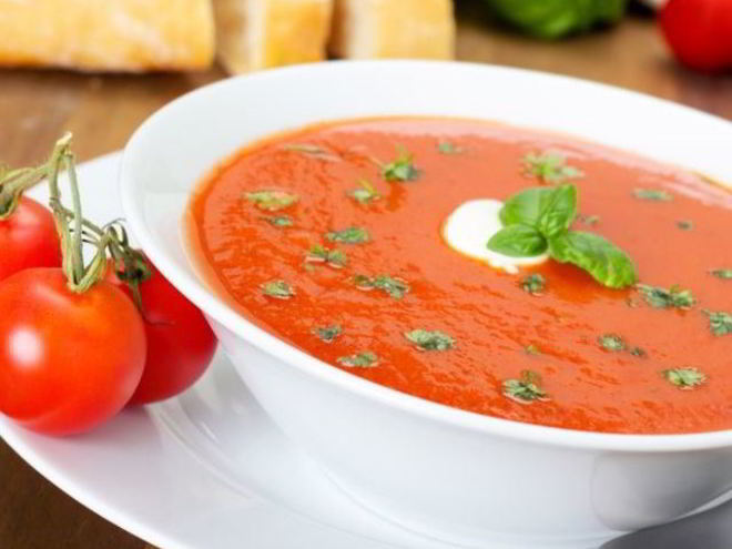 Рецепт томатного супа-пюре с базиликом