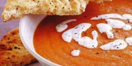 Томатный суп-пюре с чечевицей