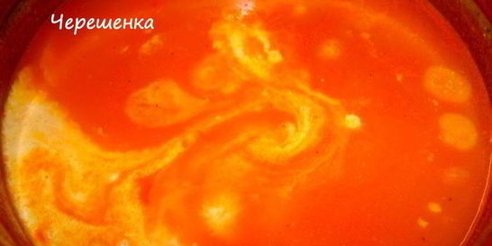 Томатный суп-пюре с макарошками