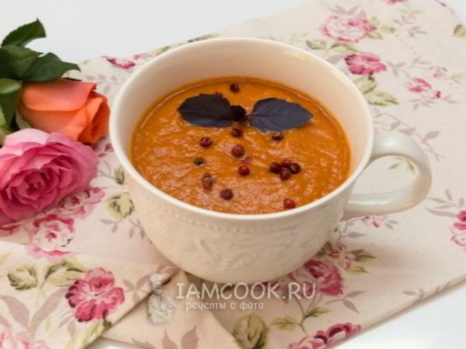 Рецепт томатного супа-пюре с нутом