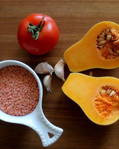 Тыквенно-чечевичный суп-пюре