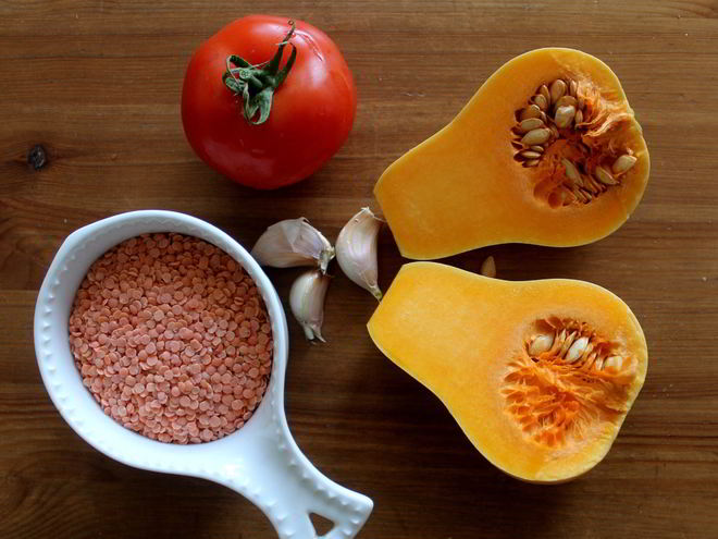 Рецепт тыквенно-чечевичного суп-пюре