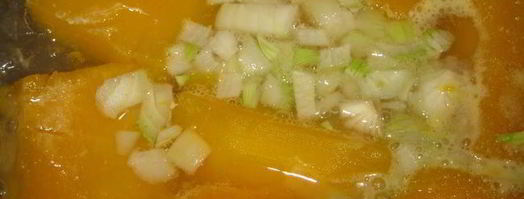 тыквенно-овощной суп-пюре с кроликом. Шаг 3