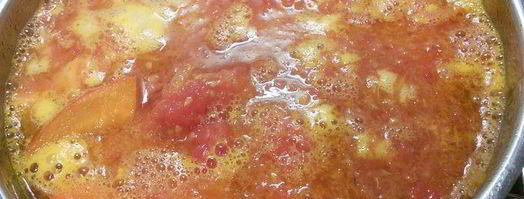 тыквенный суп-пюре с бататом и шампиньонами. Шаг 4