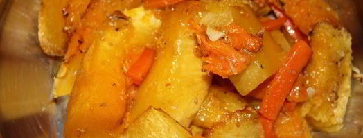 тыквенный суп-пюре с манго и зеленым чаем. Шаг 3