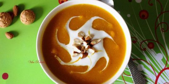 Тыквенный суп-пюре с миндальным ароматом