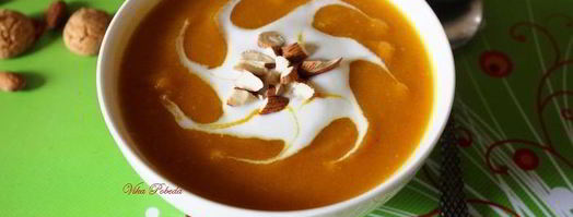 тыквенный суп-пюре с миндальным ароматом. Шаг 7