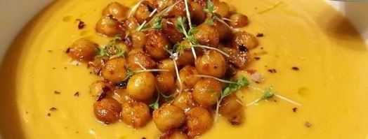 тыквенный суп-пюре с запеченным нутом. Шаг 6