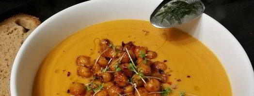 тыквенный суп-пюре с запеченным нутом. Шаг 7