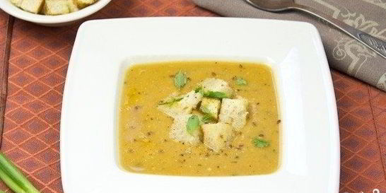 Вегетарианский суп-пюре из чечевицы