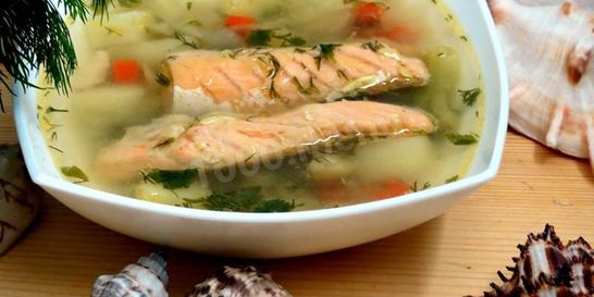 Суп с брюшками семги