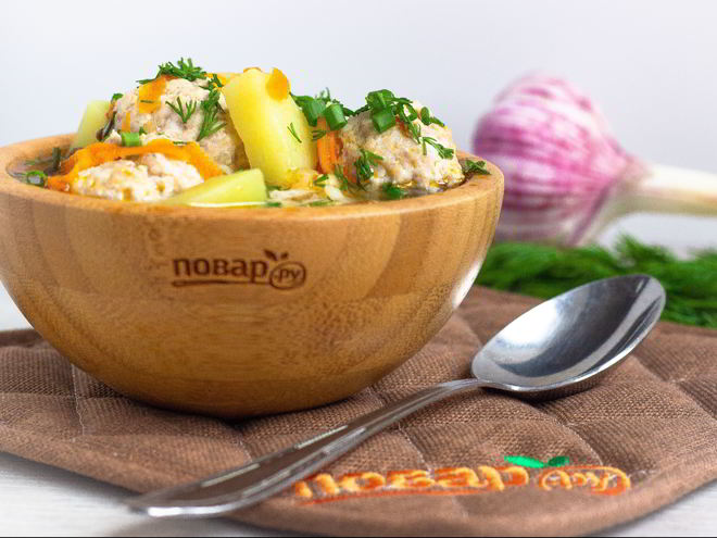 Рецепт супа с булгуром и фрикадельками