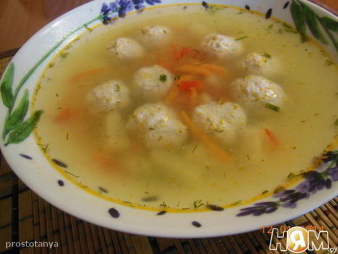 Рецепт супа с фрикадельками из индюшиной грудки