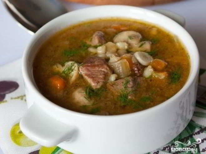 Рецепт супа с говядиной и грибами