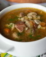 Суп с говядиной и грибами