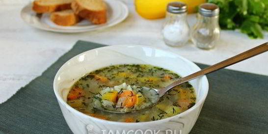 Суп с кабачками и рисом