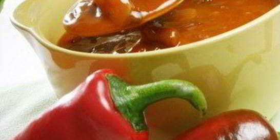 Суп с красным перцем и чили