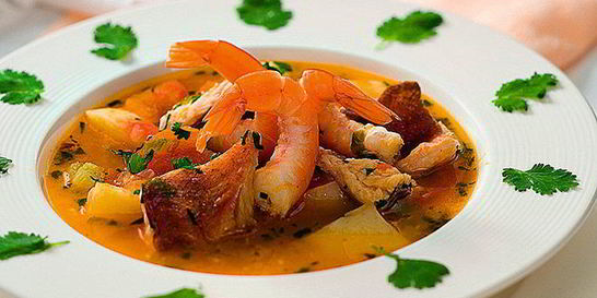 Суп с морским окунем