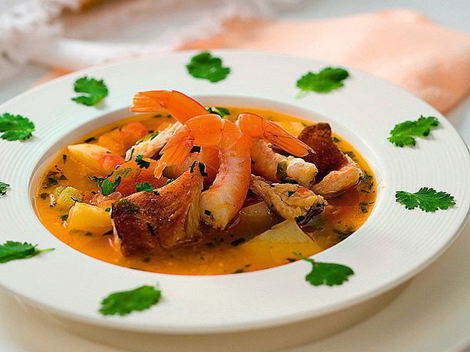 Рецепт супа с морским окунем