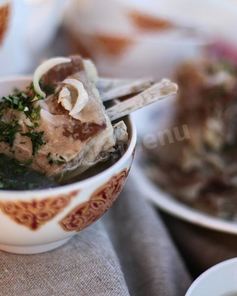 Суп с мясом барсука