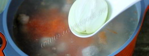 суп с птитимом и куриными фрикадельками. Шаг 6