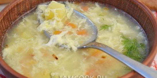 Суп с яйцом