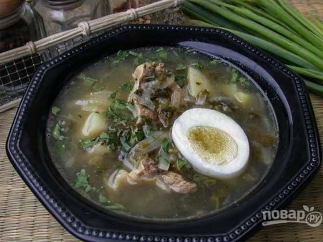 Рецепт супа со щавелем и говядиной