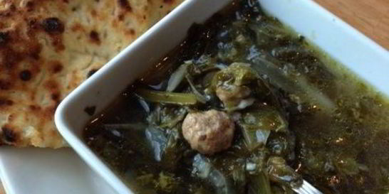 Суп со щавелем и с фрикадельками