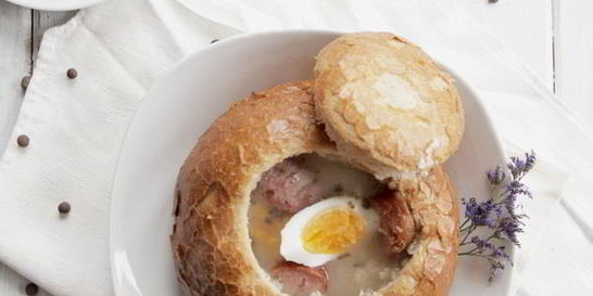 Суп в хлебе по-чешски