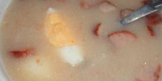 Суп Жур на копченных ребрышках