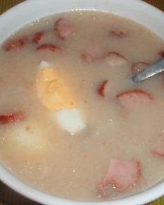 Суп Жур на копченных ребрышках