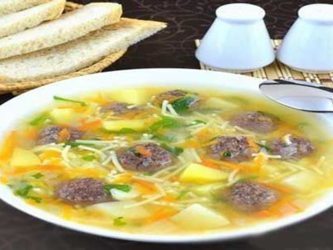 Рецепт сырного супа с фрикадельками