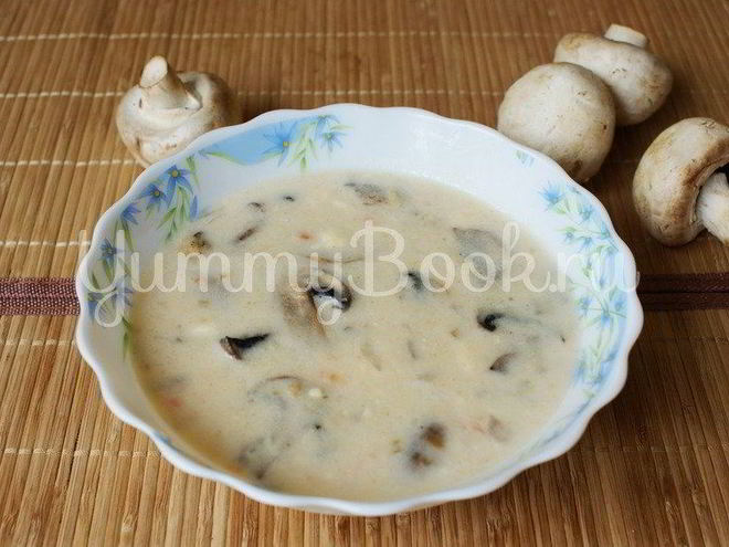 Рецепт сырного супа с грибами