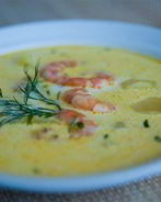 Сырный суп с креветками