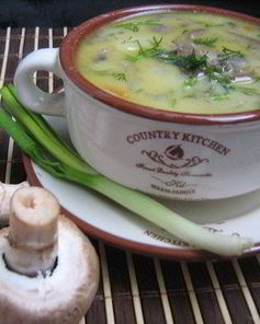 Сырный суп с шампиньонами