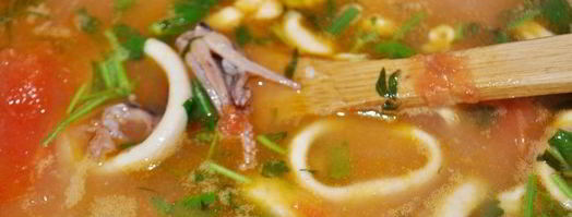 томатный суп с морепродуктами и рисом. Шаг 5