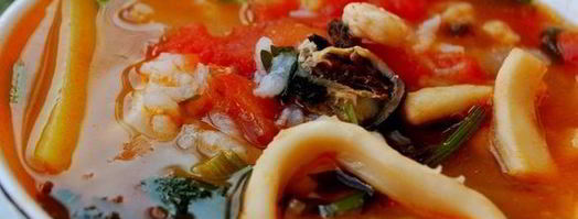 томатный суп с морепродуктами и рисом. Шаг 6