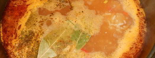 томатный суп со свининой и рисом в мультиварке. Шаг 8