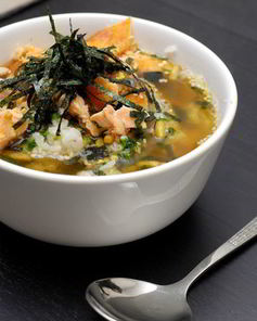 Экзотический суп из семги и зеленого чая