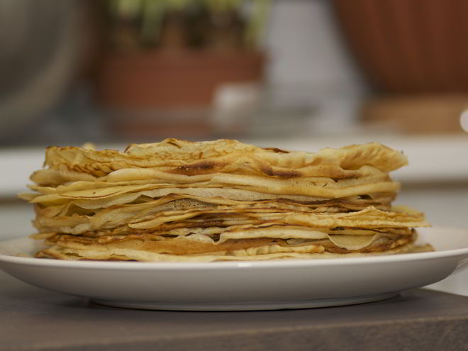 Рецепт блинчиков ажурных со сметаной