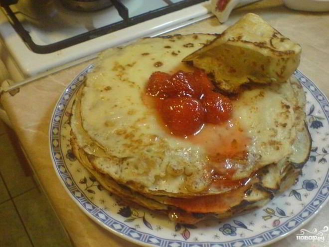 Рецепт блинчиков на минералке