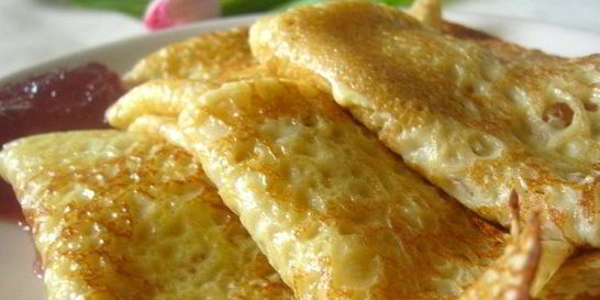 Блинчики на молоке и воде