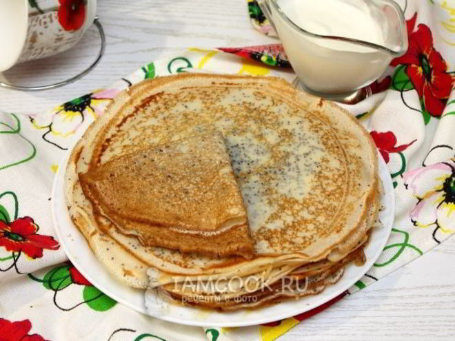 Рецепт блинчиков с маком