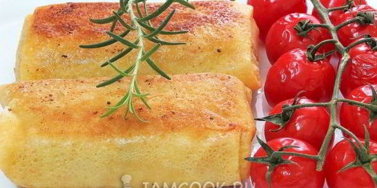 Блинчики с мясом, грибами и картошкой