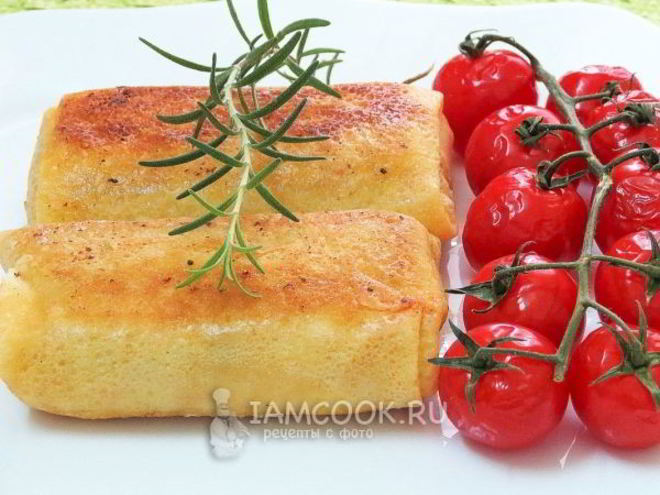 Рецепт блинчиков с мясом, грибами и картошкой