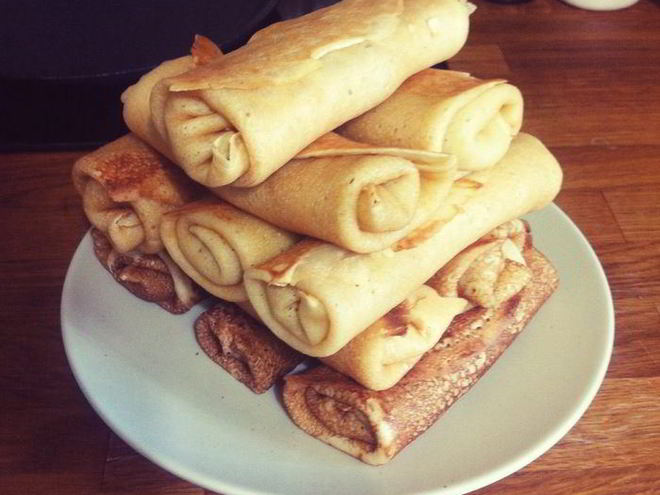 Рецепт блинчиков с мясом