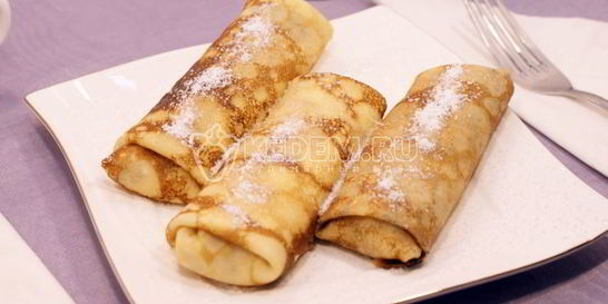 Блинчики с творогом и изюмом