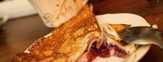 блинчики с творогом и вишней. Шаг 8