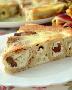 Блинная ванильная Улитка с творогом и изюмом