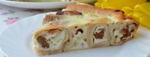 блинная ванильная улитка с творогом и изюмом. Шаг 10